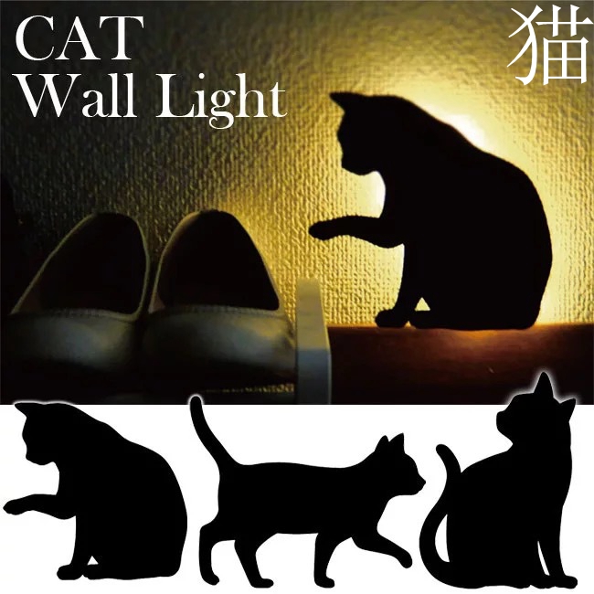 猫ライト LEDセンサーライト 送料無料 ウォールライト 倉庫 かわいい 間接照明 授乳ライト 夜間ライト おしゃれ インテリア 壁 ベビライト 激安通販販売 屋内 照明 電池 スタンドライト