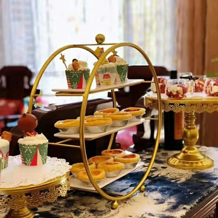 楽天市場 P倍 送料無料 ケーキスタンド ケーキ台 スコーン 3段 結婚式パーティー クリスマス 誕生日 結婚式 パーティー アフタヌーンティー 金 スコーン ケーキ ゴージャス インテリア ケーキスタンド ティースタンド お菓子入れ フルーツ パーティ用 お歳暮 Luna