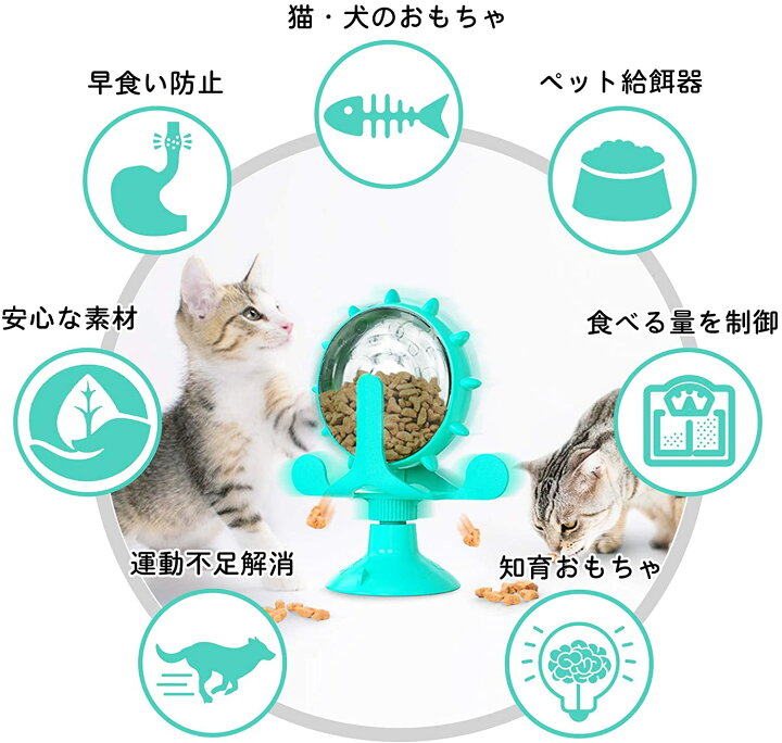 楽天市場 送料無料 ペット給餌おもちゃ ペットおもちゃ 運動不足 ストレス解消 給食 おもちゃ食器 餌入り 食器 知育玩具 早食い対策 お留守番 犬餌おもちゃ 猫餌おもちゃ 猫じゃらし おやつボール 転がる Luna Fashion