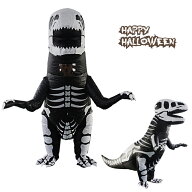 ハロウィン コスプレ仮装 大人 キッズ 髑髏ティラノサウルス着ぐるみ 骸骨柄 鮮やか アニメ ゲーム お祭…