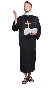 Men's ハロウィン 衣装 伝道師 神父に変身 男性用 メンズ用 ハロウィーン 王様ハロウィン衣装 コスプレ衣装 コスチューム 仮装 変装 パーティー イベン