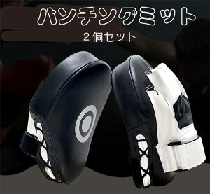 パンチングミット2個セットボクシングミット キックミット 格闘技 MMA 空手 修斗 テコンドー 練習用 運動不足解消 メンズ レディース フリーサイズ