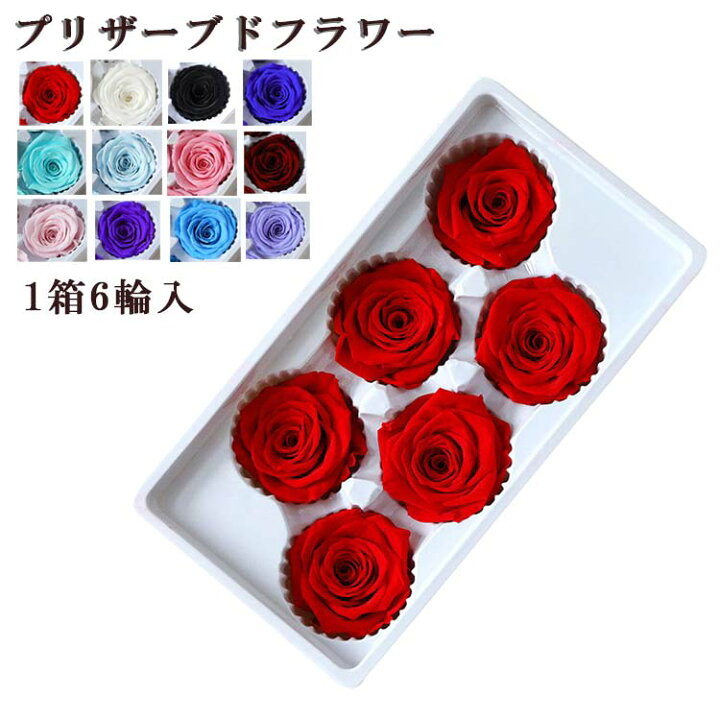 楽天市場】送料無料 プリザーブドフラワー 1箱6輪入 永遠の花 永生花 