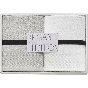 オーガニックコットン使用国産フェイスタオル2P オーガニックエディション ギフト 贈り物 お祝い お歳暮 お中元 プレゼント 御礼 お礼 御歳暮 御中元 贈答品 粗品 熨斗 のし お返し 内祝い