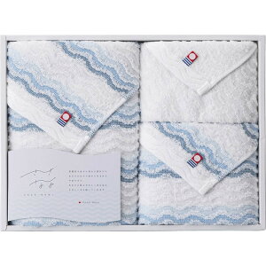 【お買い物マラソンクーポン最大1000円OFF】 フェイスタオル2P&ウォッシュタオル 今治タオル さざ波 ギフト 贈り物 お祝い お歳暮 お中元 プレゼント 御礼 お礼 御歳暮 御中元 贈答品 粗品 熨