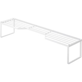 排気口カバー上コンロ奥ラック タワー 75cmコンロ用 ホワイト　山崎実業 yamazaki おしゃれ オシャレ tower