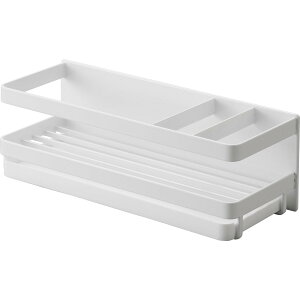 【お買い物マラソンクーポン最大1000円OFF】 マグネットスポンジ&ディスペンサーラック タワー トレー付き ホワイト 山崎実業 yamazaki おしゃれ オシャレ シンプル tower スポンジ置き スポン