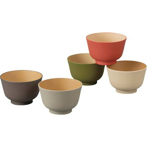 アースカラー 抗菌汁椀揃 5食セット 食器 汁もの お椀 ギフト 贈り物 お祝い プレゼント 引っ越し祝い オシャレ 電子レンジ対応 軽い 国産