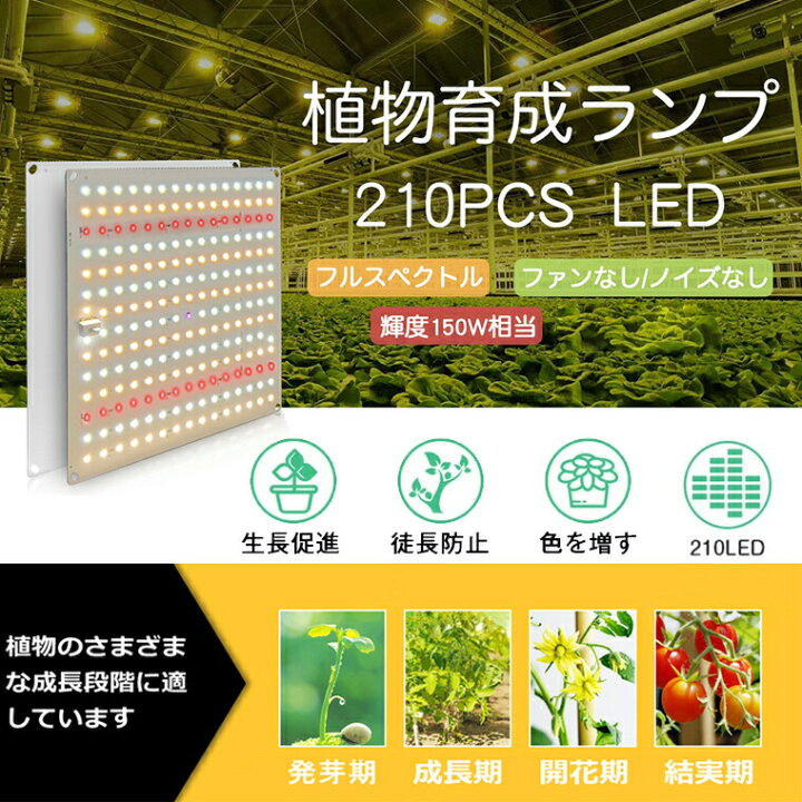 楽天市場】植物育成ライト LED 210個 育成ライト 植物 育つ ライト 高 