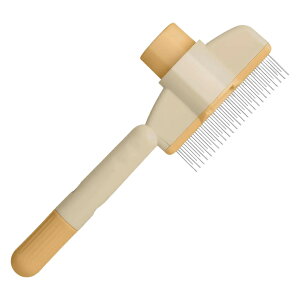 ペット用 痛くない ヒーリングブラシ スリッカーブラシ 長毛・短毛種 くし ワンマッサージしながら抜け毛除去 ボタンを押して抜け毛が簡単に取れる ペットグルーミングブラシ 猫・犬兼用