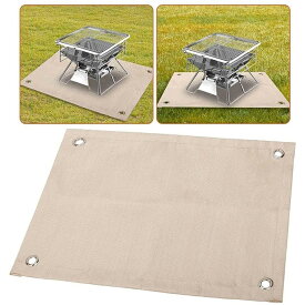 焚き火シート 耐火 防炎 スパッタシート 瞬間耐火温度1500度 たき火台 薪ストーブ用 焚火台不燃シート アウトドア キャンプ 極厚 縁取り加工 芝生保護 ナノガラス繊維 薪ストーブ バーベキュー BBQ 持ち運び ツーリング 800×600mmサイズ