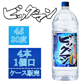 【合同】ビッグマン　20％　4000ml(4L)×4本　大容量ペットボトル焼酎