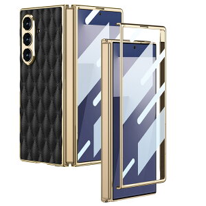 Galaxy Z Fold7 �p �P�[�X ��̌^�t�B�����t�� �`�F�b�N�� �㎿���U�[ ���b�L�o���p�[ �M�����N�V�[ Z fold7 SC-56F/SCG34 �X�}�z�P�[�X �t�H�[���h7 �g�уJ�o�[ �����Y�ی� �L���L�� �v ��G��ǂ� ��