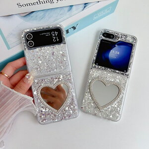 Galaxy Z Flip8 �P�[�X �~���[ ���� �O���b�^�[ ���� �P�[�X �L���L�� �P�� Galaxy Z Flip7/6 �P�[�X �X�g���b�v�t�� �M�����N�V�[ �[�b�g �t���b�v7 �w�ʃP�[�X ���� �n�[�g�~���[�t�� �J�o�[ Galaxy Z