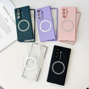 galaxy zFold7 ケース ガラスフィルム一体型 ワイヤレス充電 おしゃれ 耐衝撃 galaxy zFold6 ケース 傷防止 四隅滑り止め ギャラクシー Z Fold5 galaxy zFold4 カバー 高級感 実用 りたたみ型 レディース メ