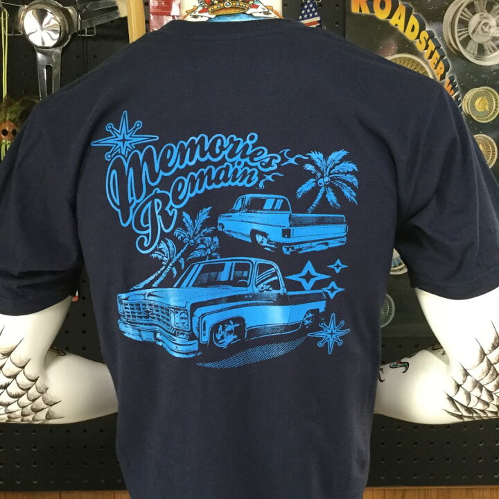 楽天市場】送料無料 ポケットTシャツ ネイビー chevrolet c-10 3 