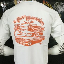 送料無料 ポケットTシャツ 白2　エルカミーノ　トラッキン　 カスタムカー ホットロッド オリジナルTシャツ ヒメクロージング　HIMECLOTHING