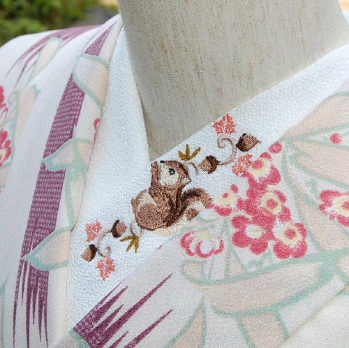 楽天市場 リス 刺繍 半衿 ひめ吉オリジナルデザイン 生き物アイテム 秋にはピッタリ 可愛い りす こだわり半襟 ゆうパケットは日時指定できません ポスト投函です 刺繍半襟 ひめ吉