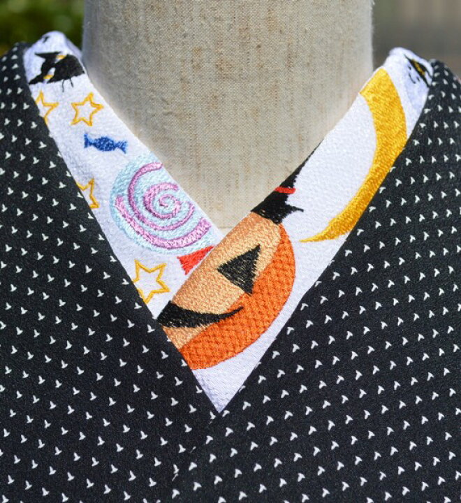 楽天市場】ハッピーハロウィン 刺繍 半衿 ひめ吉オリジナルデザイン 