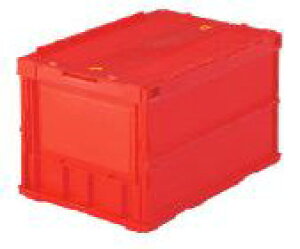 TRUSCO/トラスコ中山(株) 薄型折りたたみコンテナ 50Lロックフタ付 レッド 収納・物流・保管用品 TR-C50B R