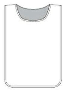 緑十字/(株)日本緑十字社 安全ベスト(ゼッケン) 白無地タイプ 600×440mm 布製 ゼッケン-100白 237101