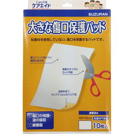 ケアエイド 大きな傷口保護パッド 10×15cm 10枚入