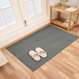 【新品!10%OFFクーポン】玄関マット 吸水マット 吸塵 洗える 無地 滑り止め付き 泥落とし 泥除け 砂落とし 家庭用 屋内室外 丸洗い大きい かわいい ナチュラル 風水 大判 厚手40×60cm 50×80cm 60×90cm 80×120cm 120×150cm フリーカット簡単 10mm厚 土間 アプローチ