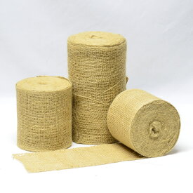 麻布（幹巻テープ）｜ 麻製 布 吸油 吸水 巻く 木 樹木 幹 保護 養生 雪囲い インテリア 通気 保温 保水 エコ