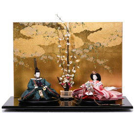 雛人形 親王飾り モダン 「有職花草文 青の御袍 小倉草園」 三五 初節句 ひな人形 ひな祭り