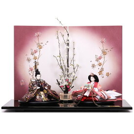 ひな人形 モダン お洒落【 三五 親王飾り 正絹 花草鳳凰文 】 雛人形 おひなさま