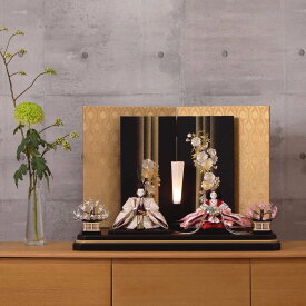 雛人形 モダン お洒落 三五親王飾 二重屏風 小倉草園 熊倉基安 送料無料