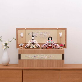 雛人形 収納飾り オシャレ ナチュラル 収納台 三五 新刺繍 手描き桜 ひな人形 おひなさま