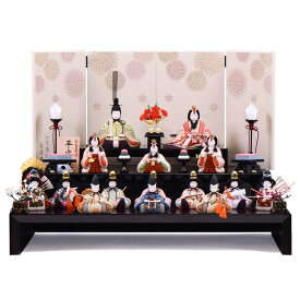 木目込人形 雛人形 十五人飾り 15人飾り 木村一秀 平安雛