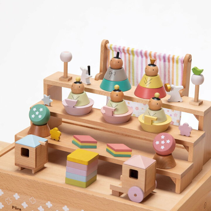 楽天市場】雛人形 木製 ナチュラル かわいい Puca 花箱 HANA HAKO 