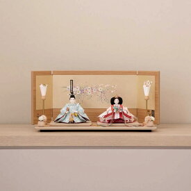 雛人形 モダン ナチュラル オシャレ インテリア 【flora】 手描き藤桜屏風 西陣織正絹錦 親王飾り 初節句