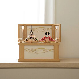 雛人形 収納飾り ナチュラル 白木 収納台 西陣 金襴 京十一番(三五) 初節句