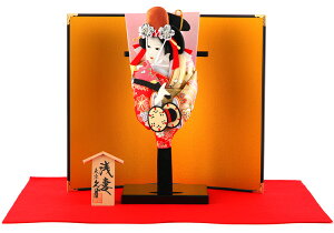 羽子板 久月 初正月 コンパクト ミニ 豆羽子板 浅妻 8寸 屏風付 【2026年度新作】 h301-kcp-mame-a-8