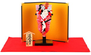 羽子板 久月 初正月 コンパクト ミニ 豆羽子板 道成寺 6寸 屏風付 【2026年度新作】 h301-kcp-mame-d-6