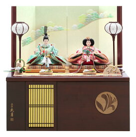 【クーポン利用で10%OFF】雛人形 コンパクト 久月 ひな人形 収納飾り 親王飾り 着付 藤佳 結シリーズ 夏 忍冬 若葉 【2026年度新作】 h083-k-4326 D-6