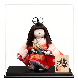 【クーポン利用で5%OFF+P最大14倍】雛人形 久月 ひな人形 浮世人形 ケース飾り 松印6 祥 梅 アクリルケース 【2026年度新作】 h083-k-matsu6-ume D-115