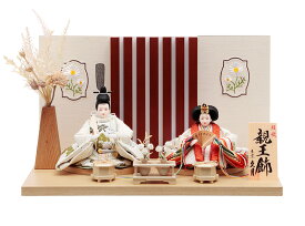 雛人形 久月 コンパクト ひな人形 雛 平飾り 親王飾り 段織 柳親王 【2025年度新作】 h073-k-s-37112a D-62