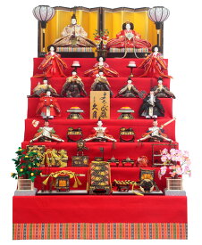 【クーポン利用で5%OFF】雛人形 久月 ひな人形 七段飾り 十五人飾り よろこび雛 【2026年度新作】 h083-k-7026 D-62