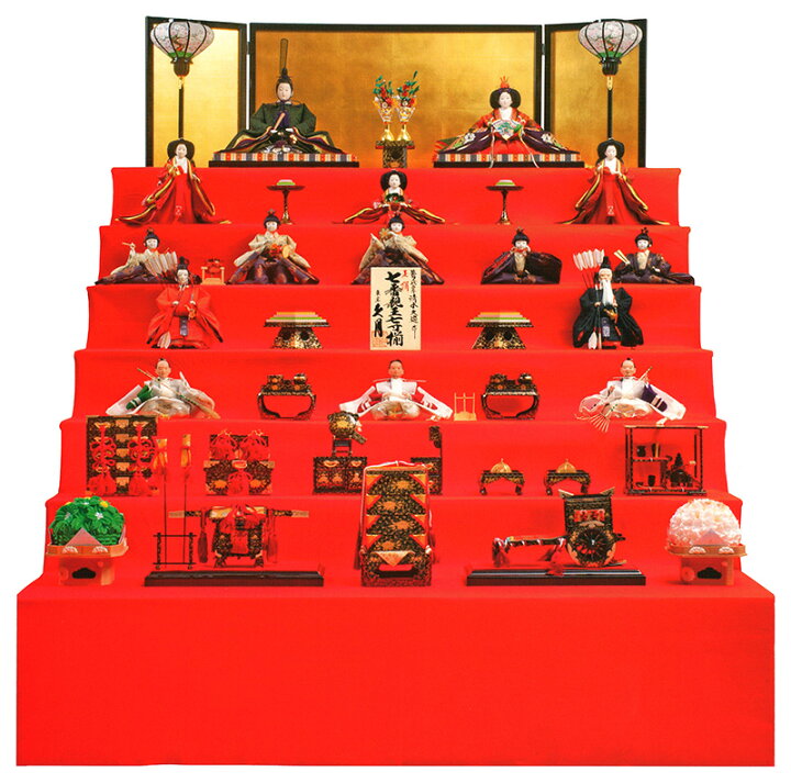 楽天市場】雛人形 久月 ひな人形 雛 七段飾り 十五人飾り 清水久遊作 
