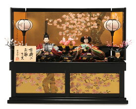 雛人形 特選 ひな人形 小さい 雛 名匠・逸品飾り コンパクト収納飾り 親王飾り 柴田家千代作 古典のお雛さま 寿楽黒 金沢箔 三五親王 雛人形 特選 【2026年度新作雛人形 特選】 h253-mo-3gf5376 ひな祭り