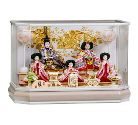 雛人形 平安豊久 ひな人形 ケース飾り 五人飾り さなえ 芥子五人 六角アクリルケース 【2026年度新作】 h083-mo-333774 HJ-212
