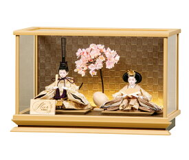 雛人形 コンパクト 平安豊久 ひな人形 ケース飾り 親王飾り 翠 芥子親王 アクリルケース LED付 【2026年度新作】 h083-mo-333790 HJ-206