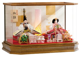 雛人形 平安豊久 ひな人形 ケース飾り 親王飾り 凛 刺繍 芥子親王 六角アクリルケース 【2026年度新作】 h083-mo-333697 HJ-217