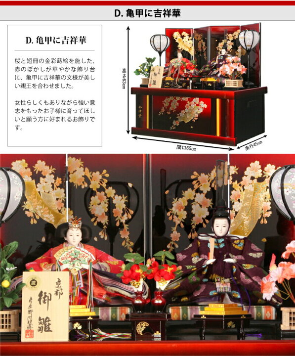 楽天市場】雛人形 コンパクト ひな人形 雛 収納飾り 親王飾り 彦左衛門 