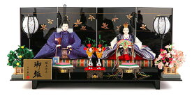 雛人形 平安義正 ひな人形 雛 平飾り 親王飾り 極上仕立 御雛 正絹西陣織 麹塵染 京十番 会津塗 金銀蘭散し四曲屏風 【2026年度新作】 h213-sseb-37-112 ひな祭り