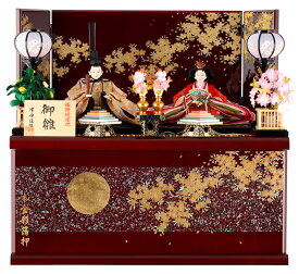 雛人形 ひな人形 雛 コンパクト収納飾り 親王飾り 津田蓬生作 熊倉聖祥原作頭 西陣織帯地 引出 マホ塗り 満開サクラ 本金彩箔押 【2025年度新作】 h313-tuda-miyg-sakura ひな祭り